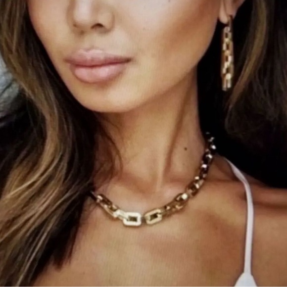 EDDIE BORGO 17” SUPRA LINK NECKLACE NWT 12 K GOLD - Picture 6 of 12